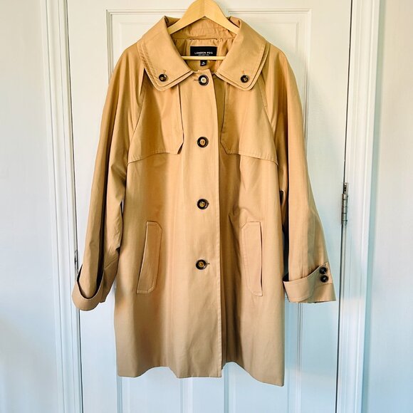 London Fog detachable hooded trench coat/raincoat (size 3X) - Picture 2 of 15